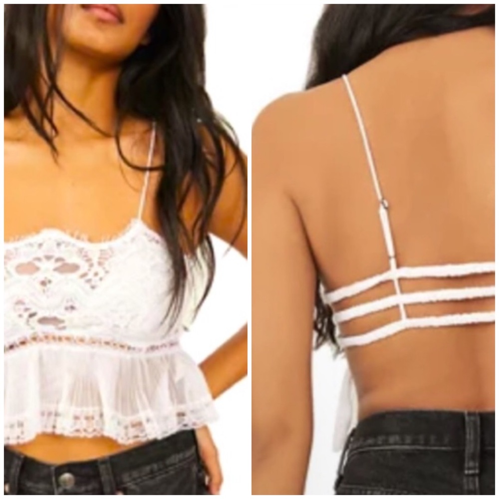 FREE PEOPLE New COTTON lacy brami N189